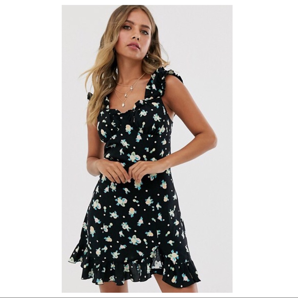 FREE PEOPLE BOHO TIE BACK A-LINE MINI DRESS A3C - Picture 2 of 16